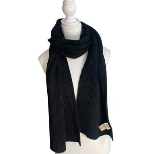 Ugg Oversized Wool Blend Scarf Black